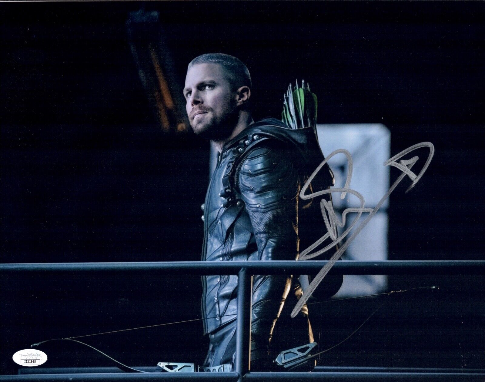 STEPHEN AMELL Signed 11x14 Photo Poster painting ARROW Oliver Queen Autograph JSA COA Cert