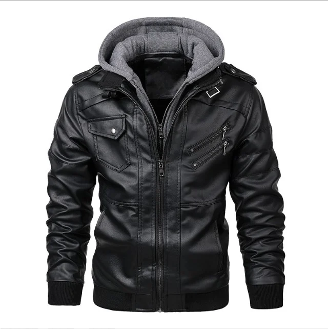 New leather jacket for men, motorcycle versatile handsome jacket, retro casual style trendy coat