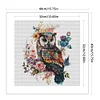 >SALE<Full Embroidery Eco-cotton Thread 11CT Printed Flower Owl Cross Stitch(ACC-947)