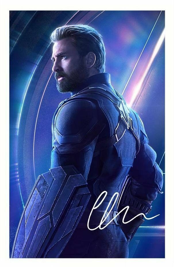 CHRIS EVANS - CAPTAIN AMERICA AUTOGRAPH SIGNED Photo Poster painting POSTER PRINT