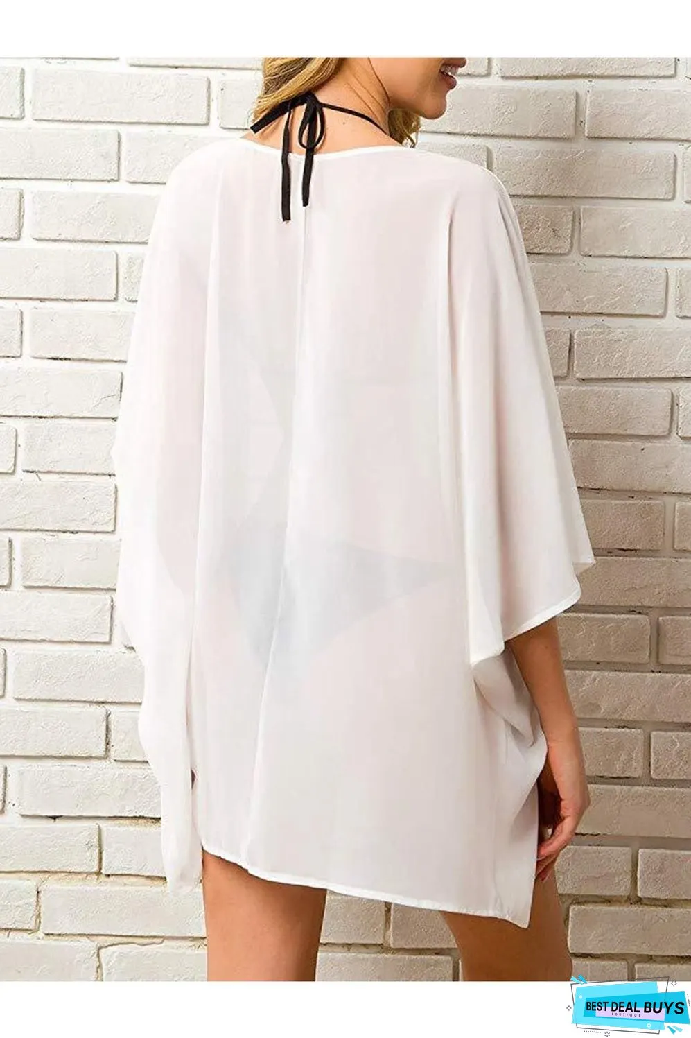 Open Front Half Sleeve Cover-Up