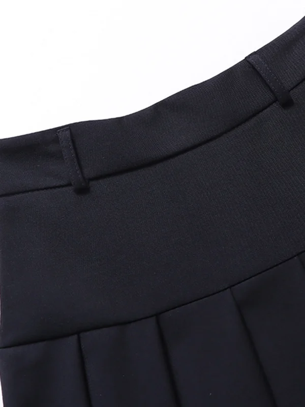 Timeless Grace: A-Line High-Waisted Split-Joint Skirts with Pleats and ...