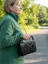 FM/AM/SW Radio Built in Speakers Portable Radio with Earphone Jack & Antenna Battery Or Mains Powered for Home Outdoor Travel Emergency