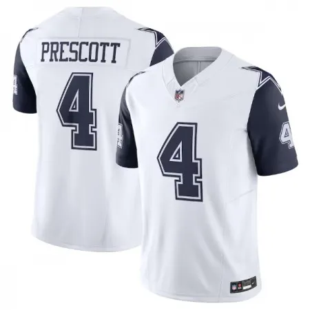 Men's Dallas Cowboys #4 Dak Prescott White 2023 F.U.S.E. Vapor Limited Stitched Football Jersey 0IJ7