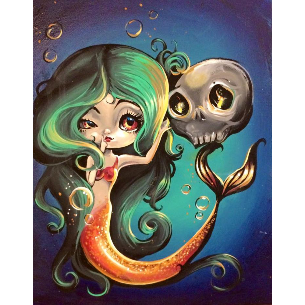 

30*40CM - Round Drill Diamond Painting - Big Eyes Doll, 501 Original