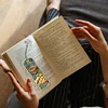 (US Only)3Pcs Butterfly DIY Diamond Art Bookmark Food Beverages Bookmark Art Supplies