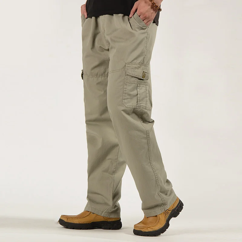 Men's Casual Loose Cotton Cargo Pants