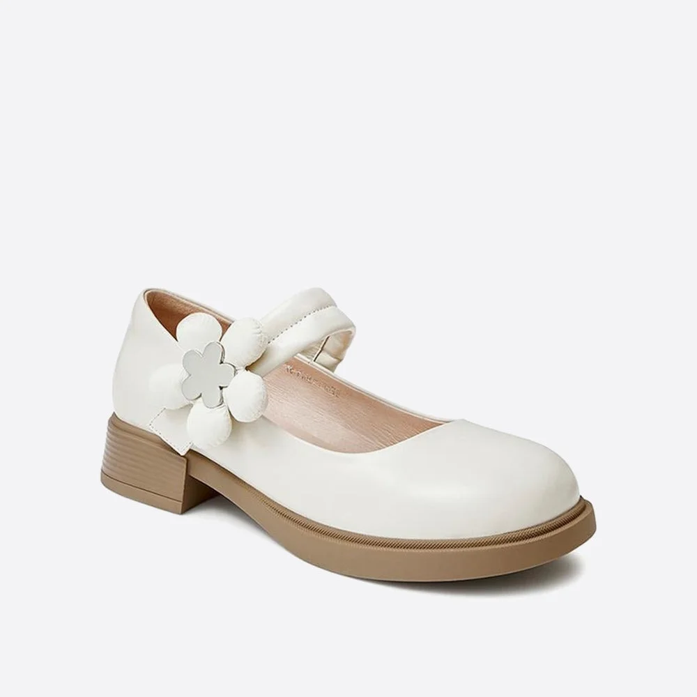 Elegant Classic Round Toe Heeled Mary Janes
