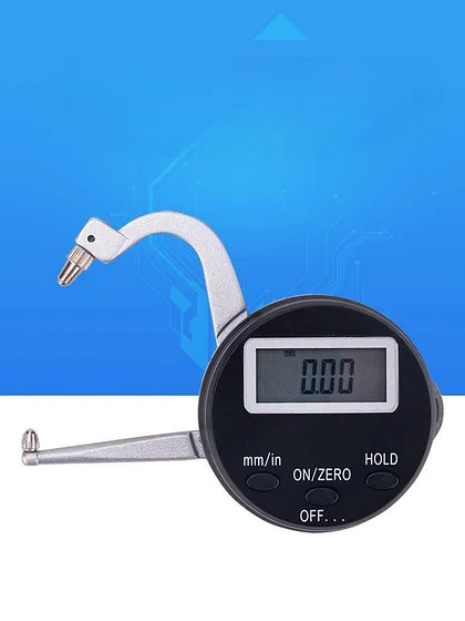 Digital display external card gauge thickness gauge portable wall thickness gauge 0-25mm pipe thickness steel plate lens wall thickness instrument