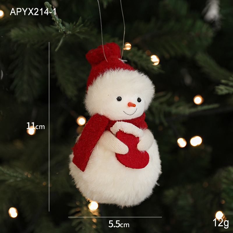 Plush Christmas ornaments, Christmas tree decorations, hanging ornaments-MERUMOTE