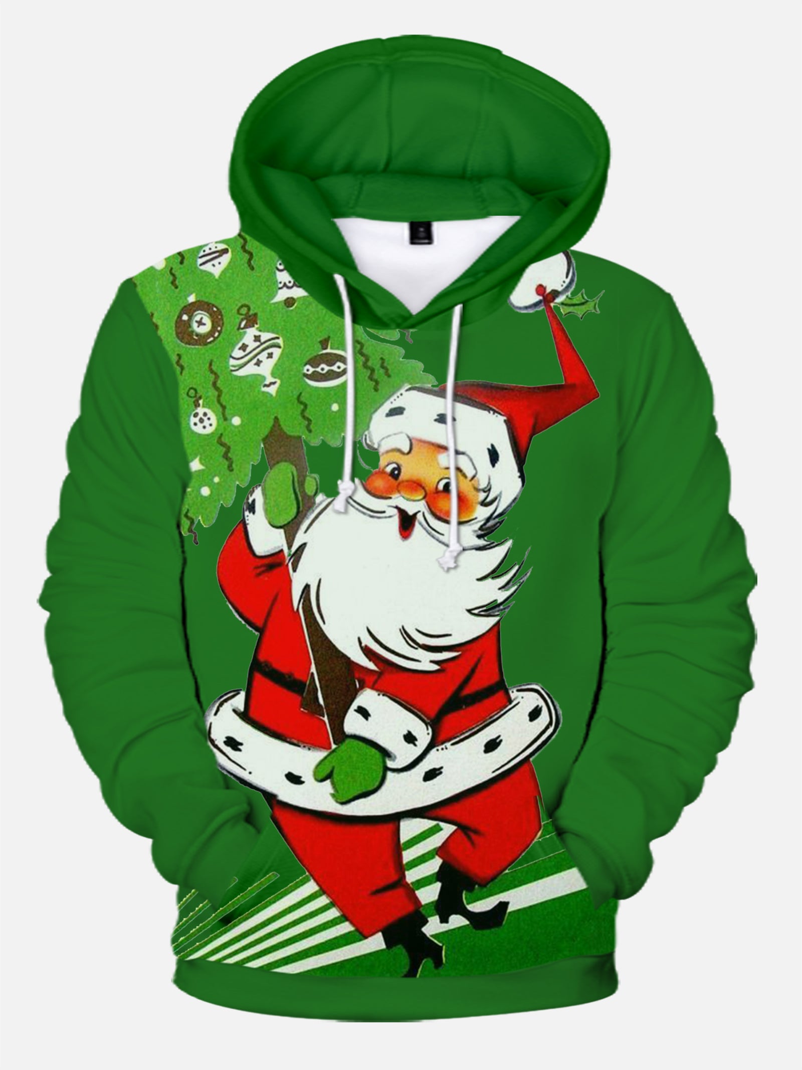 Men's Plus Size Casual Christmas Theme Creative Spoof Hoodies PLUSCLOTHESMAN