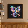 Crystal Dragon Colorful Neon Animals -14CT Stamped/Counted Cross Stitch 30*30cm tapestrymarket