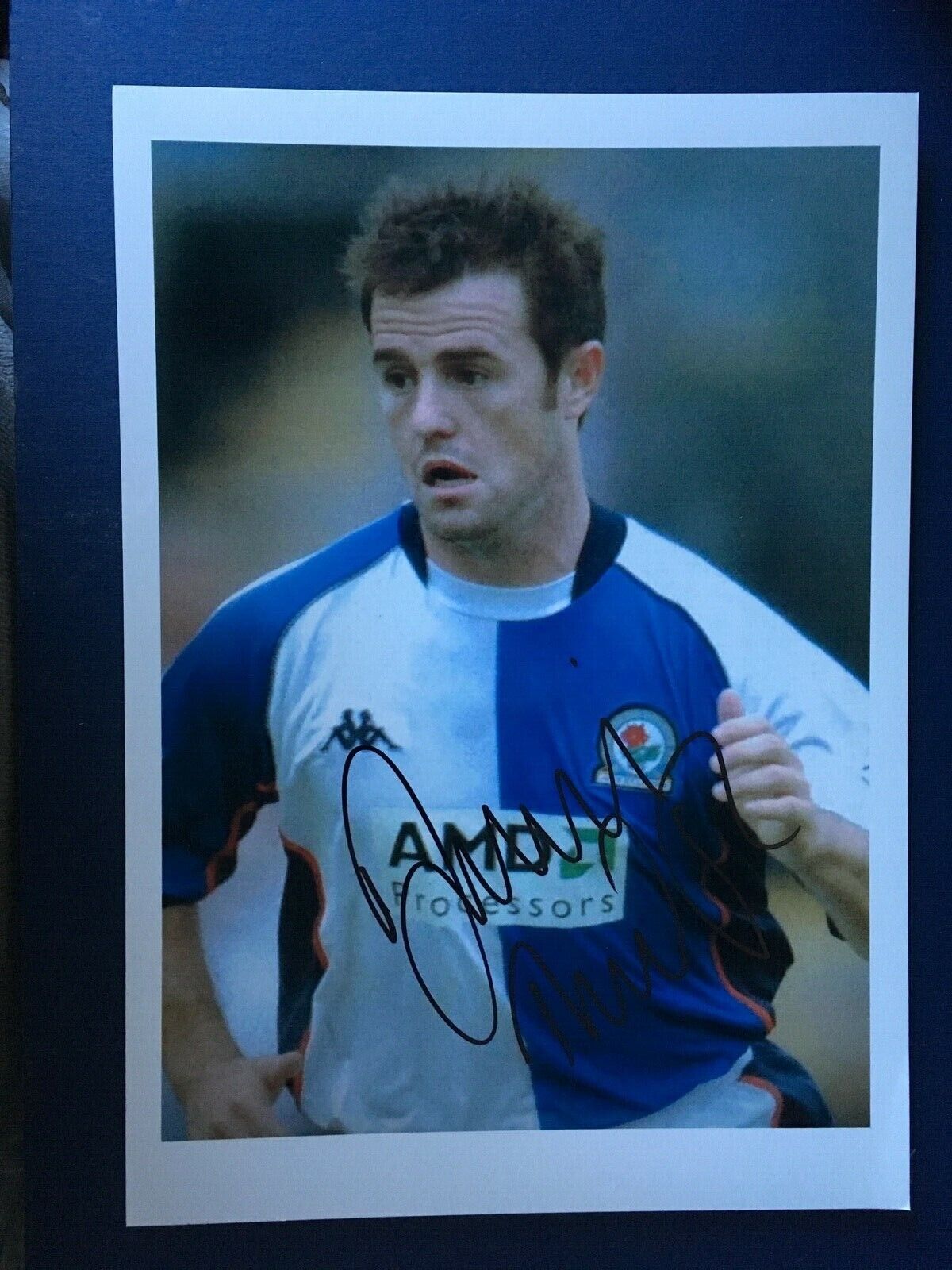 DAVID THOMPSON - FORMER BLACKBURN FOOTBALLER - SUPERB SIGNED Photo Poster painting