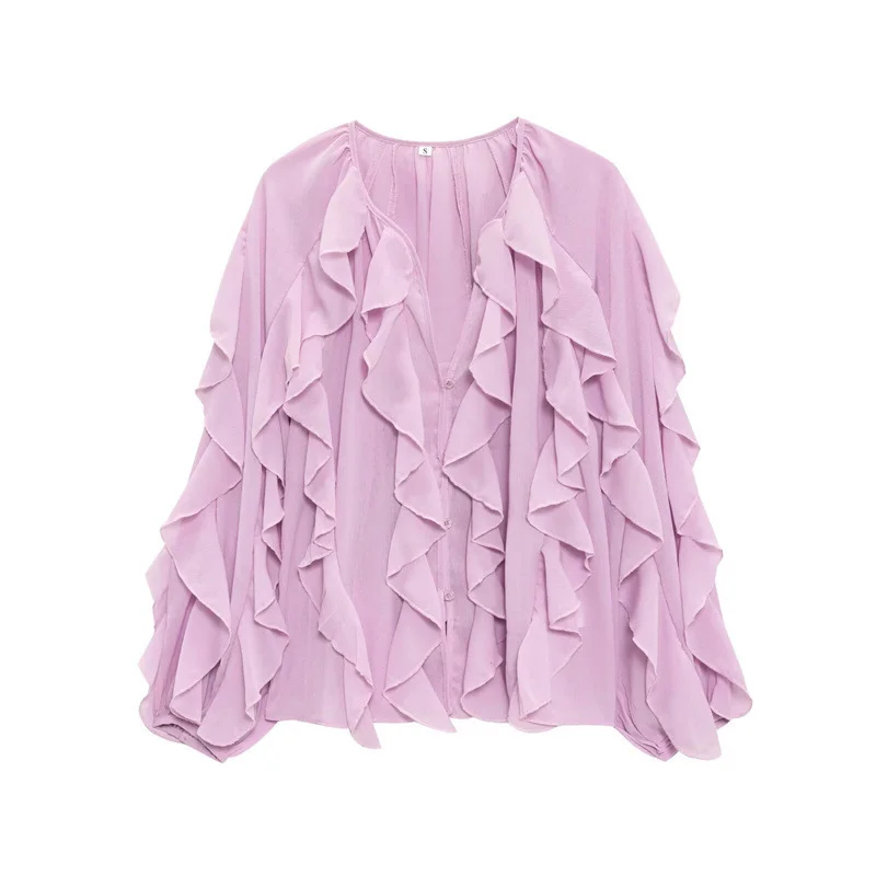 Nigikala Nigikala Spring 2025 New Long Fashion Loose Design Niche Laminated Shirt Top 4786063