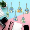 6pcs Dinosaurs DIY Diamond Painting Double Sided Keychains