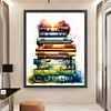 (Stamped/Counted) Stack Of Books-11CT Cross Stitch 60*70cm/23.62*27.56in(Big Size)