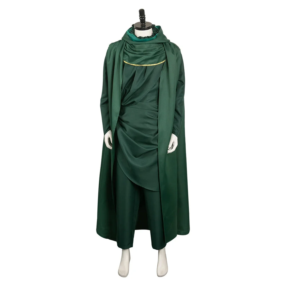 TV Loki 2 (2023) Loki Green Cloak Set Outfits Cosplay Costume Halloween Carnival Suit