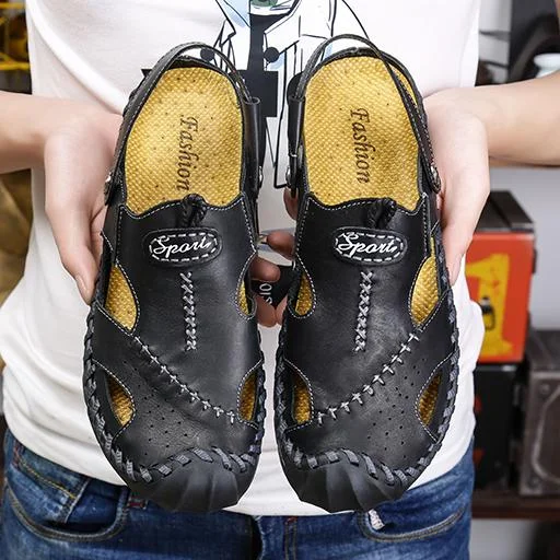 Men Roman Gladiator Casual Leather Sandals