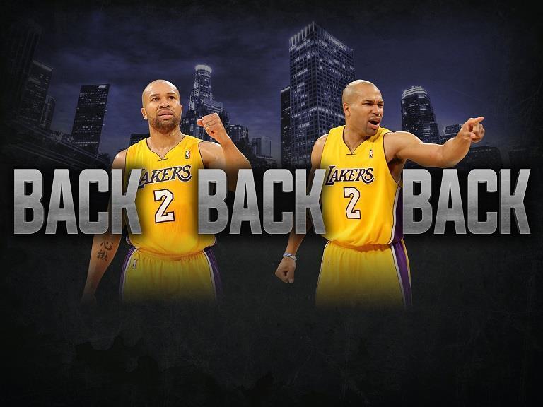 DEREK FISHER Los Angeles Lakers BACK 2 BACK 2 BACK 3-Peat 8x10 Photo Poster painting