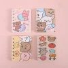 4PCS Cute Cartoon A7 Mini Portable Writing Paper Notebooks Diary Meeting Stationery Gift