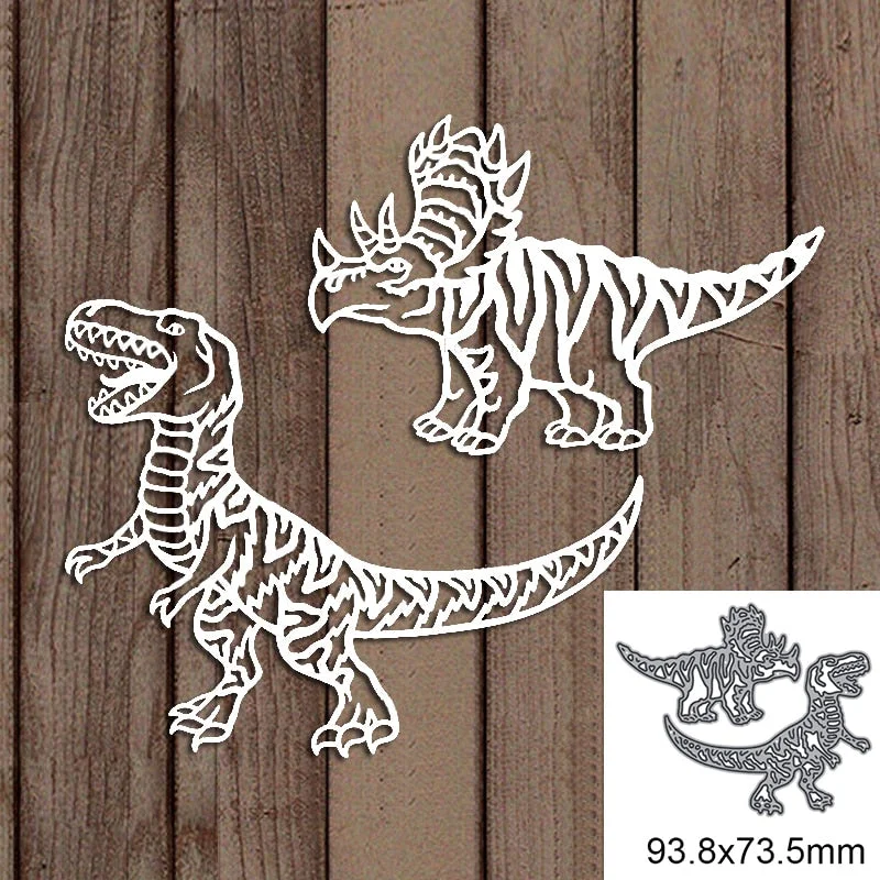 2pcs Dinosaur  Metal Cutting Dies For DIY Scrapbook Cutting Die Paper Cards Embossed Decorative Craft Die Cut New