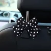 Polka Dot Bowknot Car Backseat Hanger Hooks for Bags and Purse