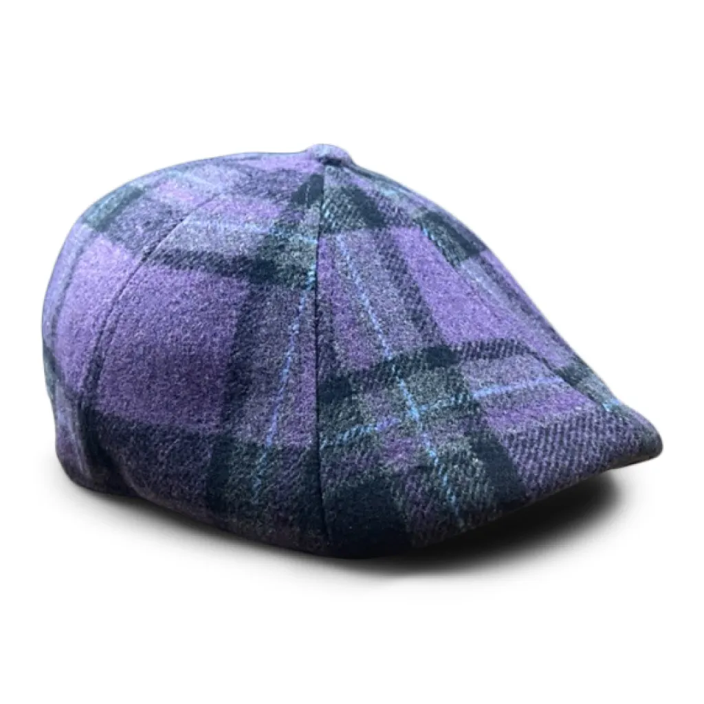 Hatsfashion-The Violet Rose Plaid Peaky   Cap - Purple Plaid