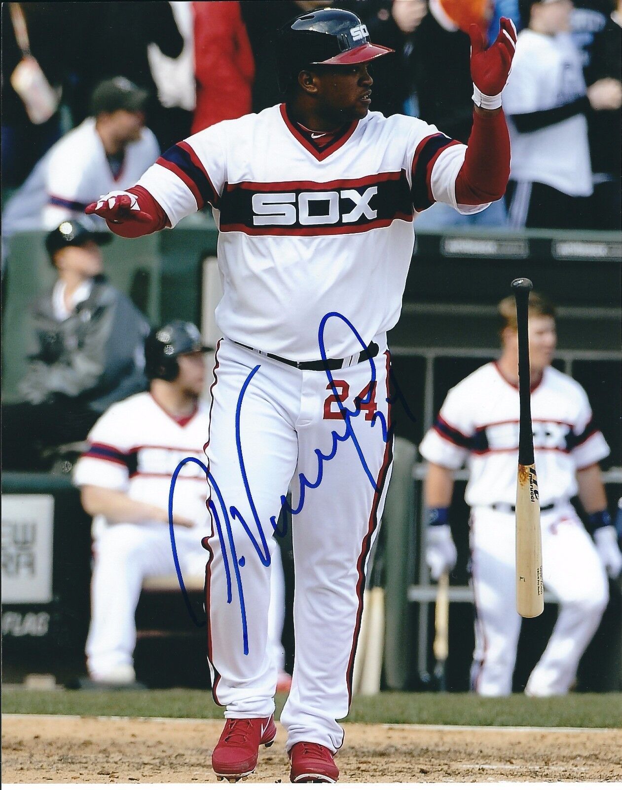 Signed 8x10 DAYAN VICIEDO Chicago White Sox Photo Poster painting - COA