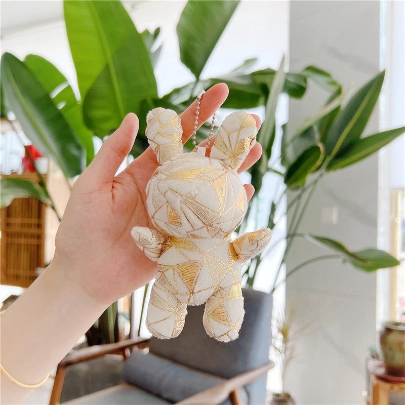 Cartoon Style Cute Bear Pp Cotton Women’s Bag Pendant Keychain