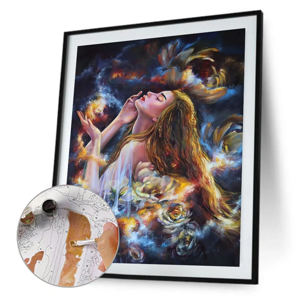 DIY Paint By Number 40*50cm - Girl With Flowers