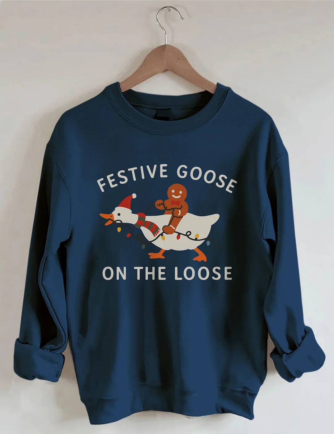 Festive Goose On The Loose Sweatshirt