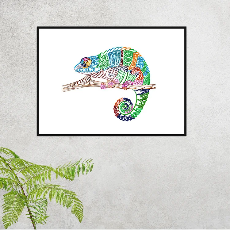 Paper Filigree Painting Kit- Chameleon