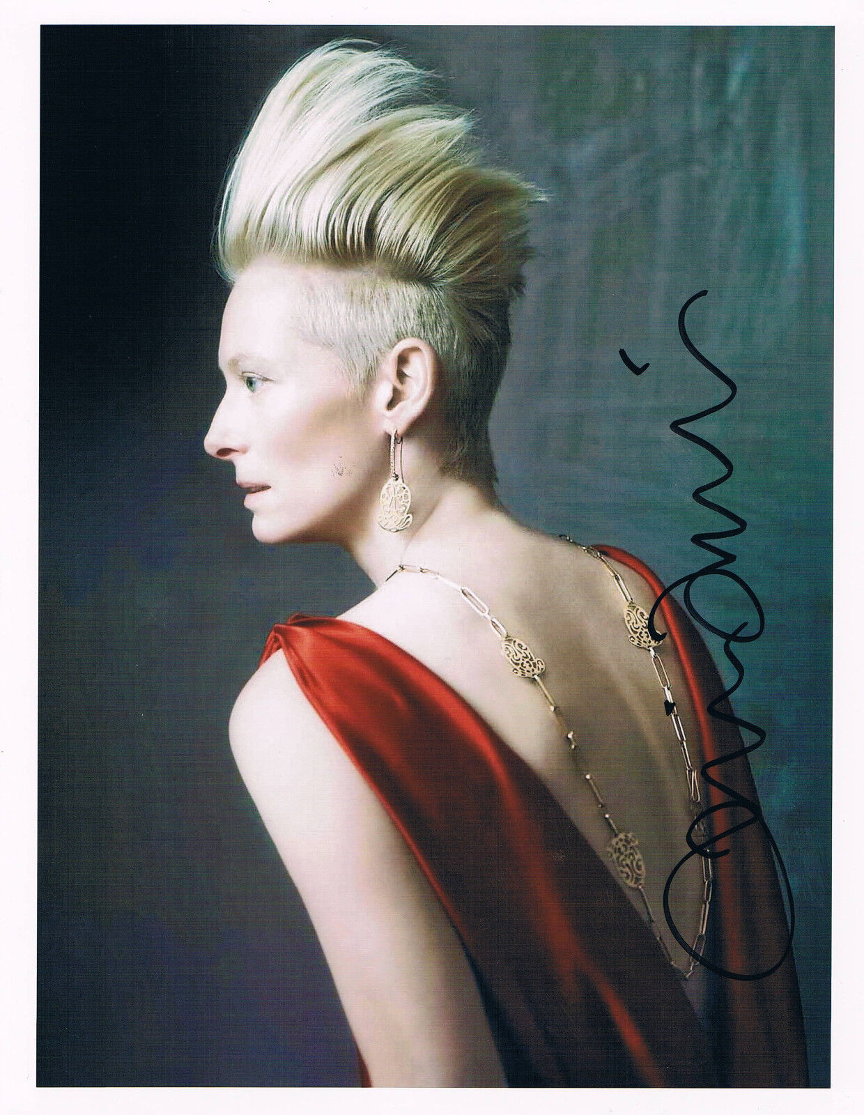 Tilda Swinton OSCAR genuine autograph Photo Poster painting 8x10