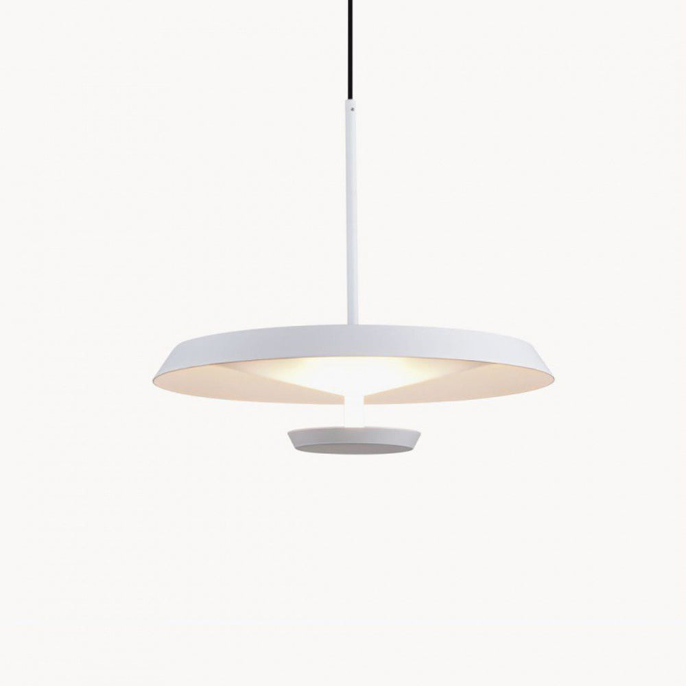Modern LED Hanging Light Fixtures Round Plate Pendant Lights