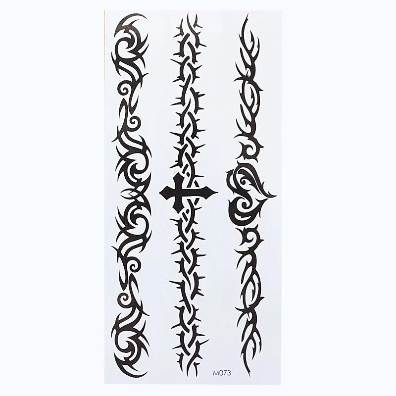 1 Sheet Temporary English Word Tattoo Stickers Black Letters Feather Body Art Tattoos Sticker Waterproof For Temporary Tattoos