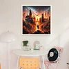 Castle At Sunset-11CT Stamped/Counted Cross Stitch 45*45cm/17.72*17.72in