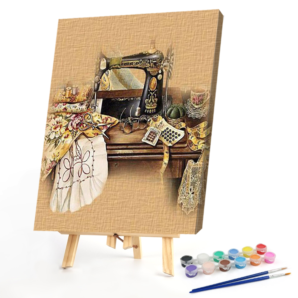 

40*50CM - Paint By Numbers - Sewing Machine, 501 Original