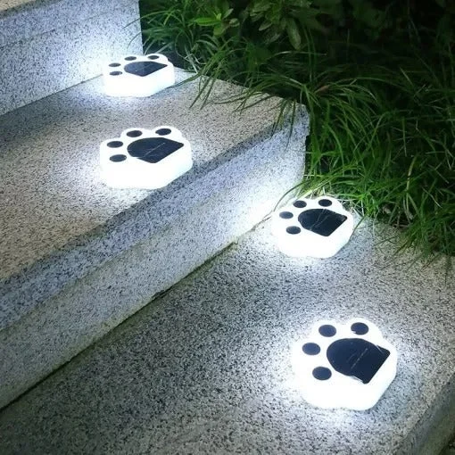 Solar Paw Print Light Panda Dog Cat Animal Garden Light