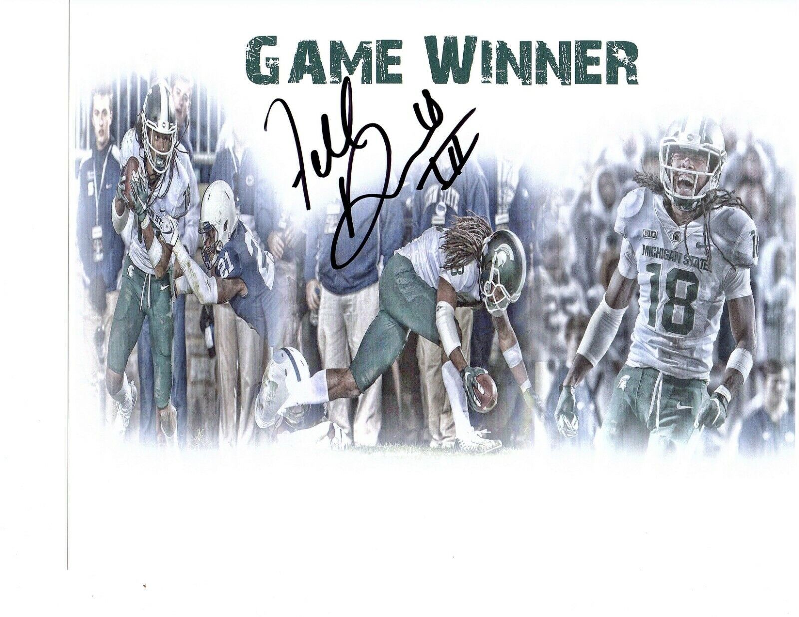 Felton Davis Michigan State Spartans football autographed signed 8x10 MSU f