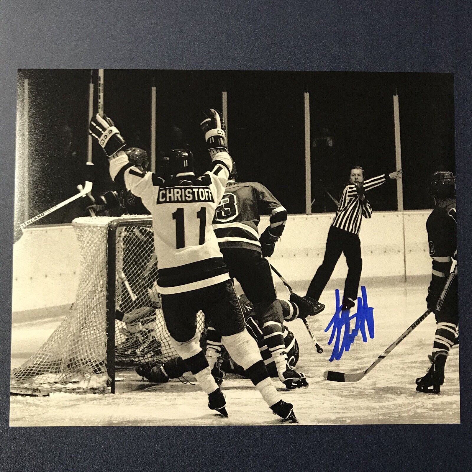 STEVE CHRISTOFF SIGNED 8x10 Photo Poster painting USA OLYMPICS HOCKEY AUTOGRAPH MIRACLE COA