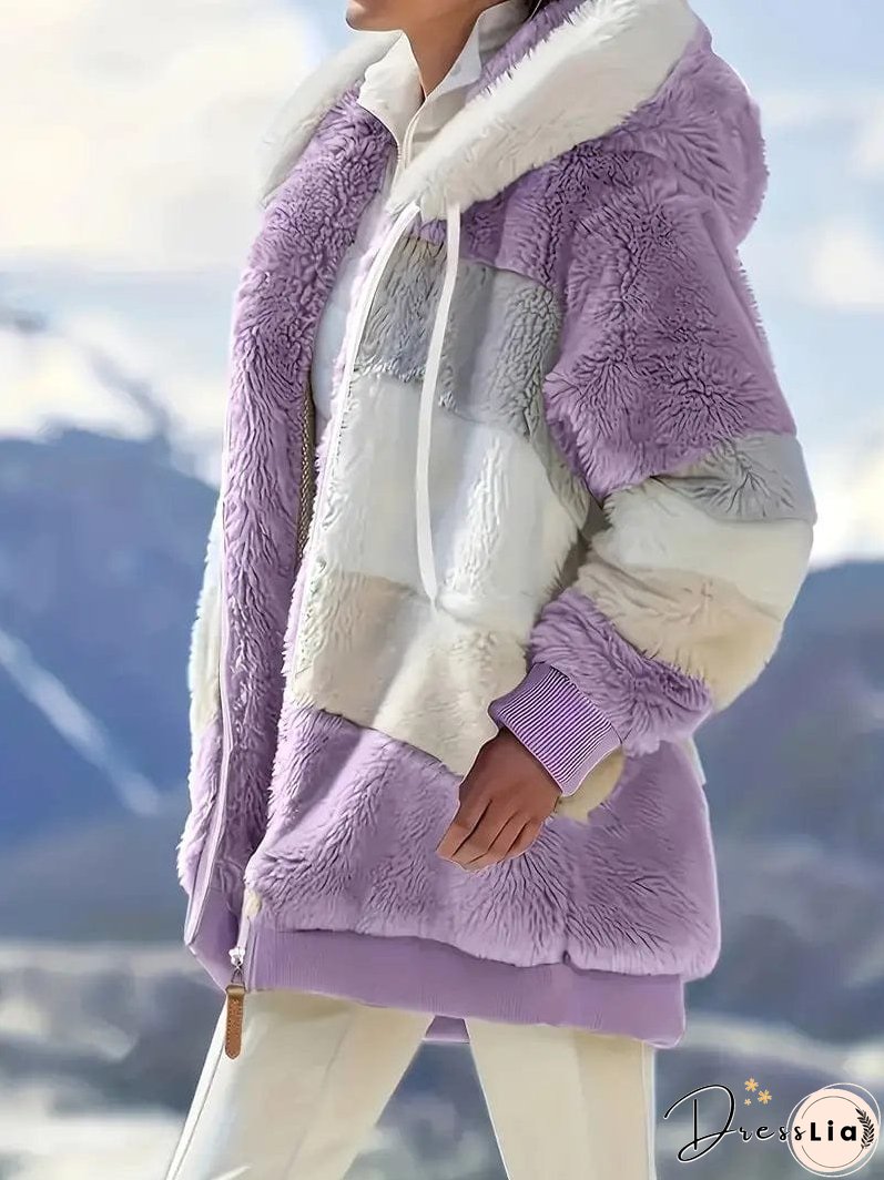 Cozy Tie-Dye Fleece Jacket for Women