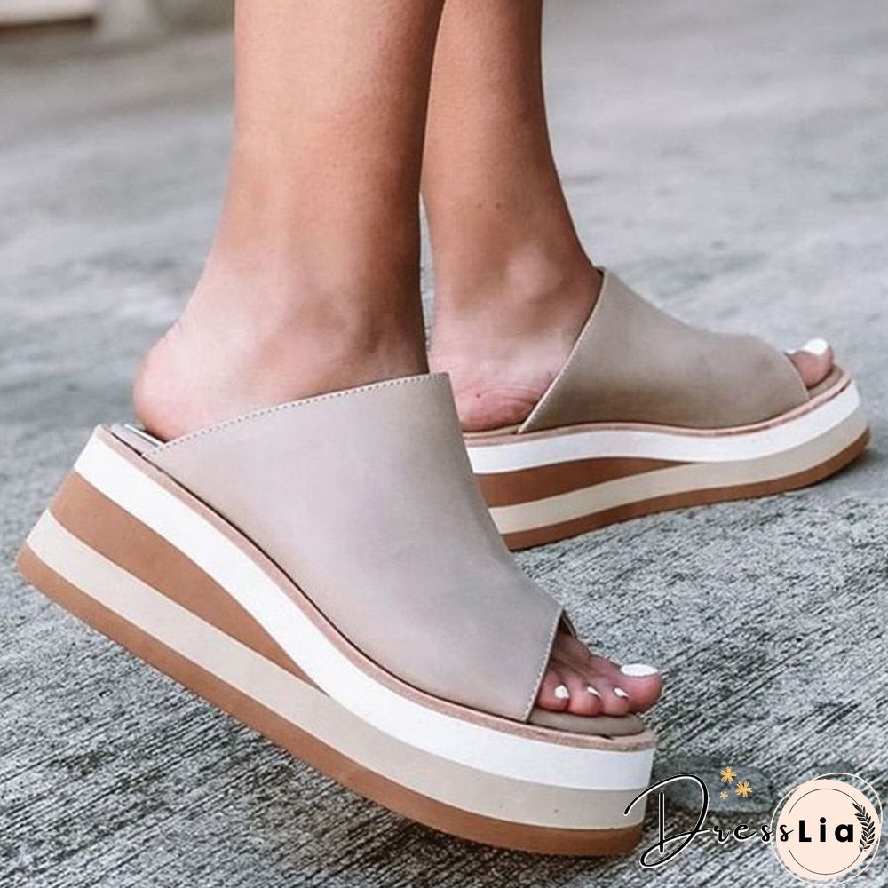 Women Sandals Peep Toe Platform Sandals For Summer Shoes Women Wedges Chaussure Femme Platform Heels Slippers Summer Footwear