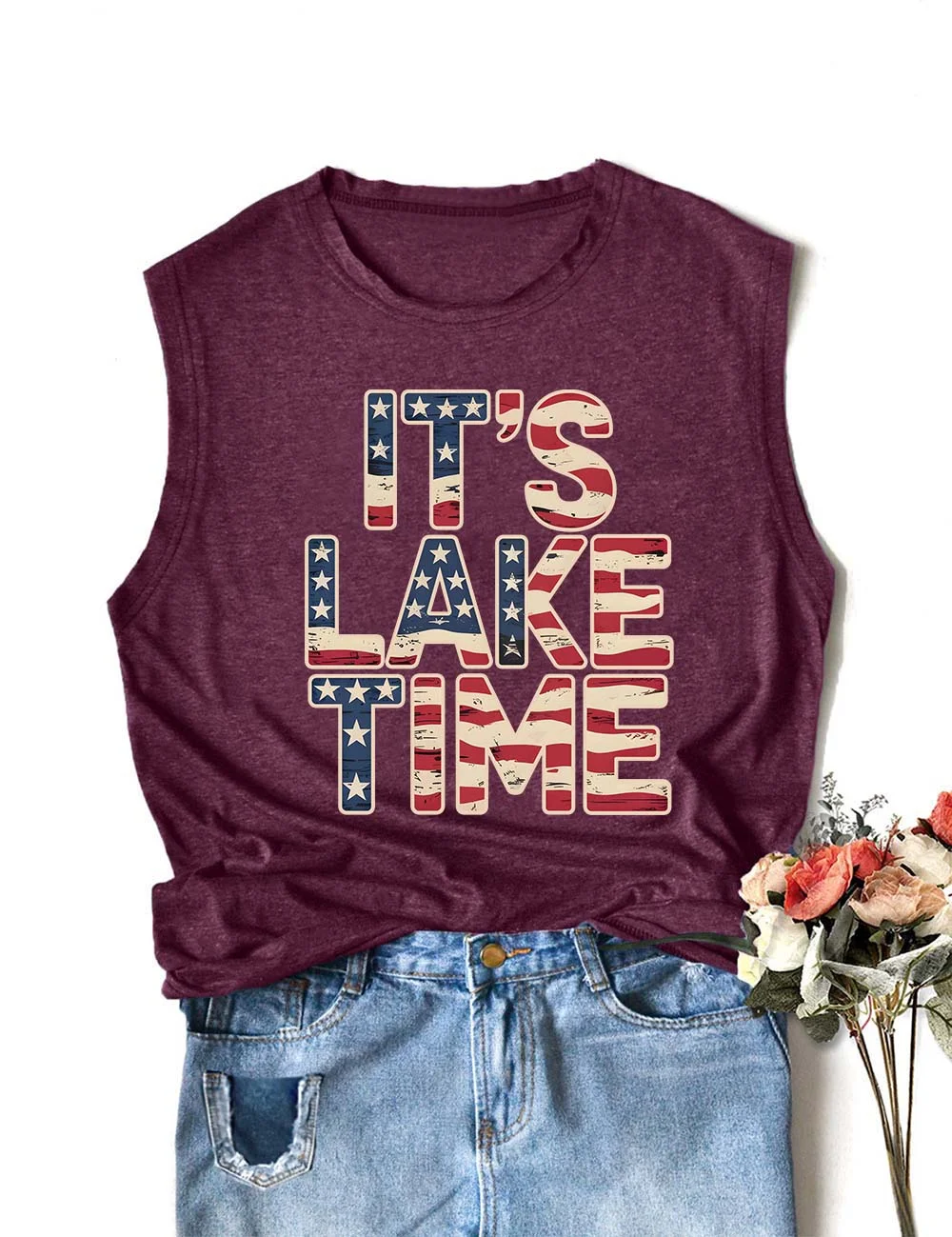 It's Lake Time 4th Of July Tank