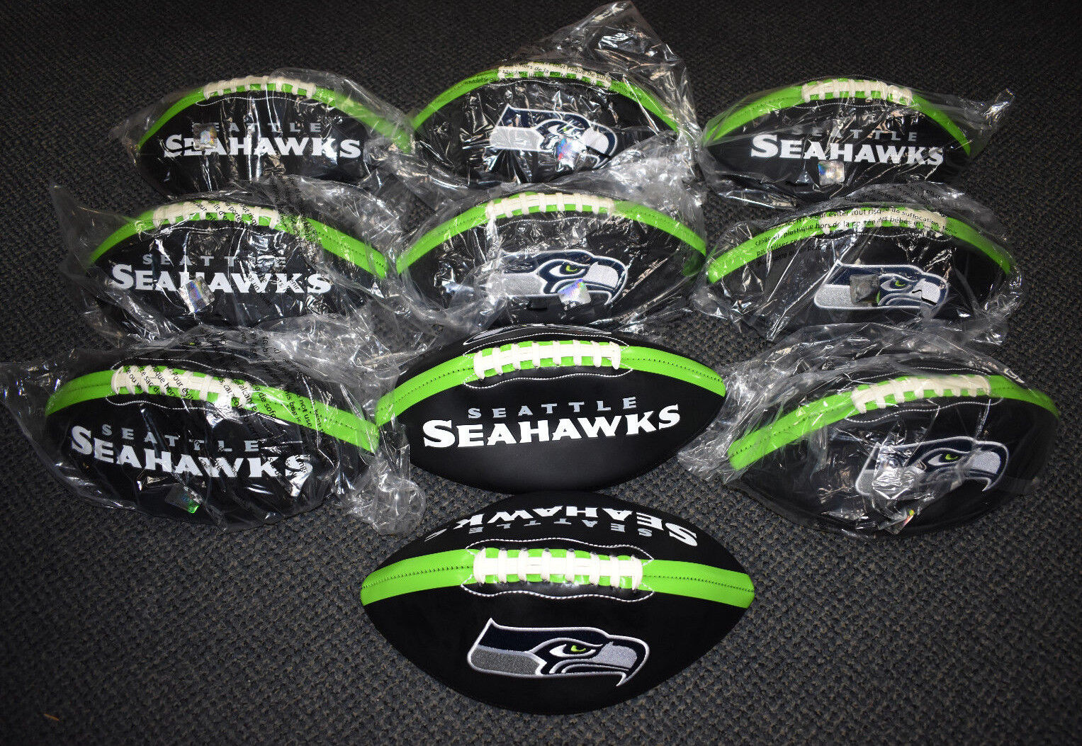 x10 Seattle Seahawks Black Logo Patch Full Size Football Unsigned Ltd Edition