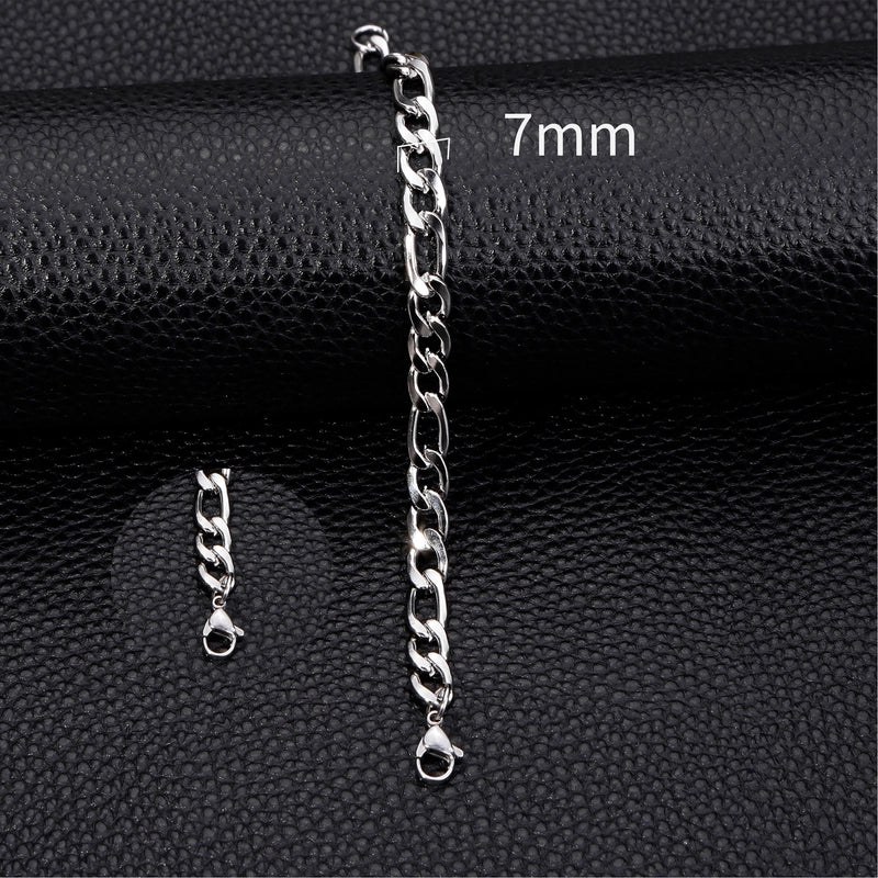 Hot Sale 3/5/7/9/11mm Classic NK3:1 Stainless Steel 18K Cuban Bracelet Unisex