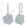 Camellia Flower Full Diamond Drop Earrings Dangling Earrings S925 Silver with Full Moissanite Ladies' Jewelry Women's Jewellery