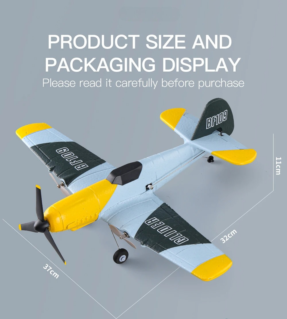 Tegooe Tegooe RC Airplane Glider for Beginners - 24G Remote Control EPP Foam Aircraft Model with 1 Battery