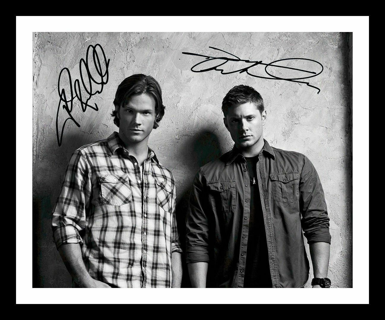 Supernatural - Jensen Acles & Jared Padalecki Autograph Signed & Framed Photo Poster painting