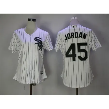 Women's Chicago White Sox #45 Michael Jordan White Cool Base Stitched MLB Jersey