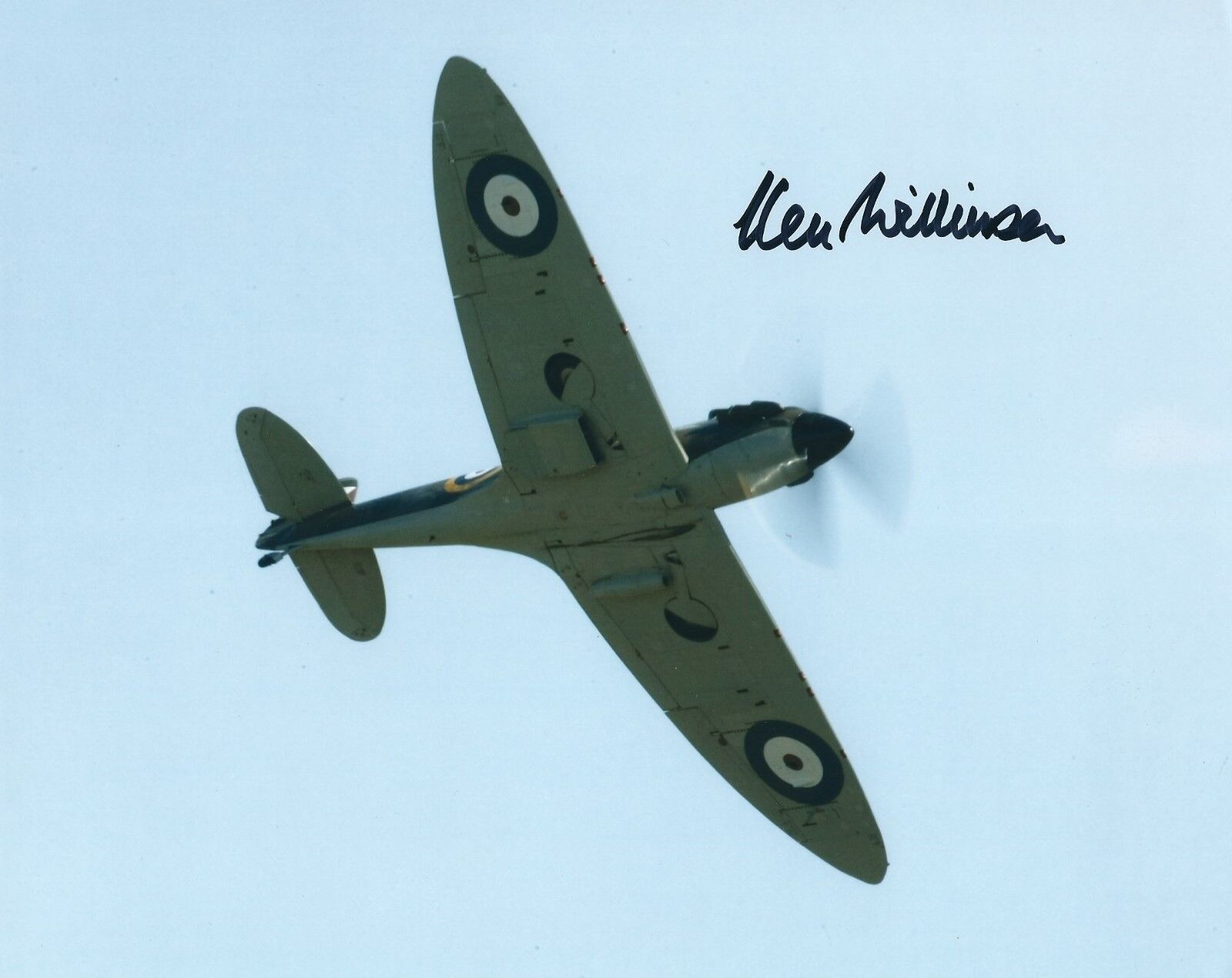 KEN WILKINSON SIGNED 8x10 SPITFIRE BATTLE OF BRITAIN Photo Poster painting 3 - UACC RD AUTOGRAPH